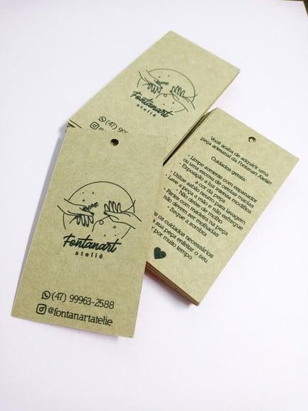 Tag Kraft Frente e Verso 5cm x 9cm