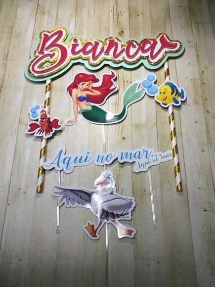 Topo de Bolo Pequena Sereia