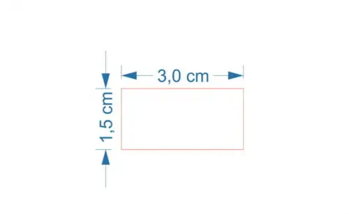Adesivos 3 cm x 1,5 cm