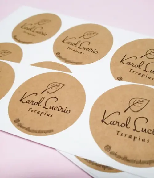 Adesivos Kraft 6 cm x 6 cm