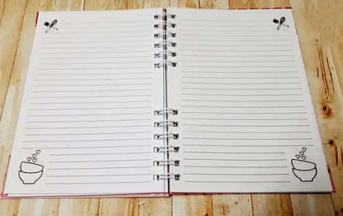 Caderno de Receitas Dias das Mães - Tamanho A5 c/ 100 Folhas
