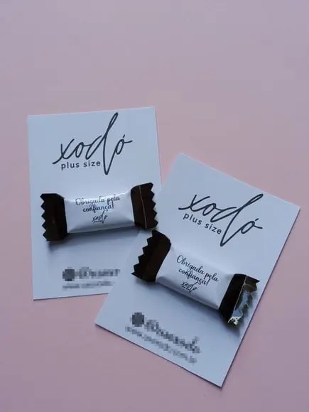 Cartão com Balinha Personalizado