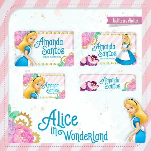 Etiqueta Escolar Alice