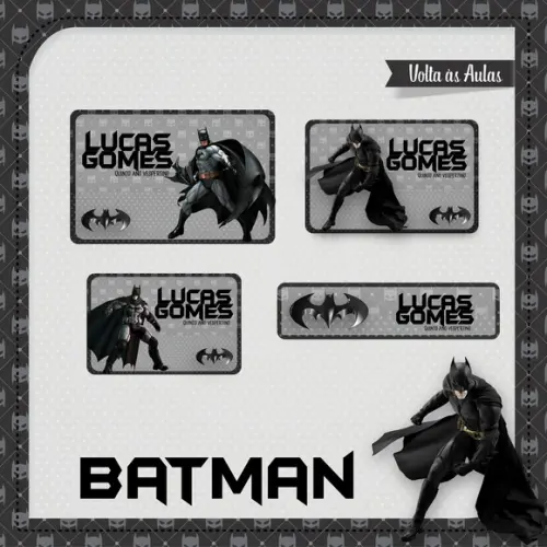 Etiqueta Escolar Batman