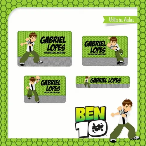 Etiqueta Escolar Ben 10