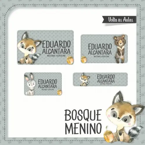 Etiqueta Escolar Bosque Menino