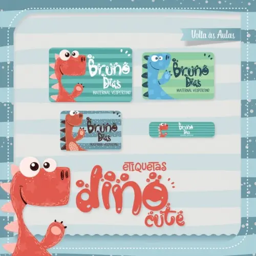 ETIQUETA ESCOLAR DINOSSAUROS