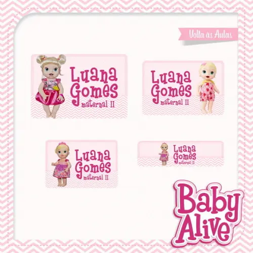 Etiqueta Escolar em Vinil Baby Alive