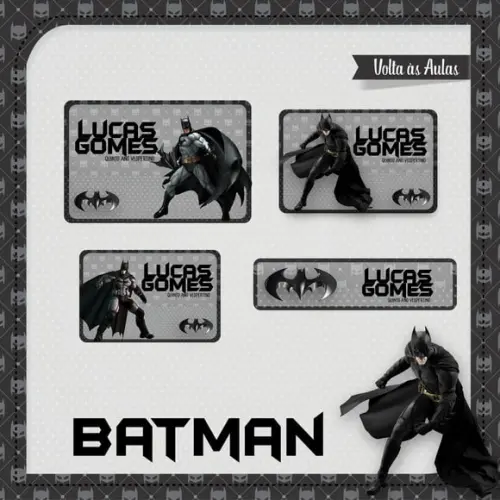 Etiqueta Escolar em Vinil Batman