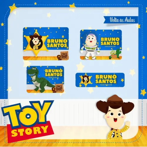 Etiqueta Escolar em Vinil Toy Story