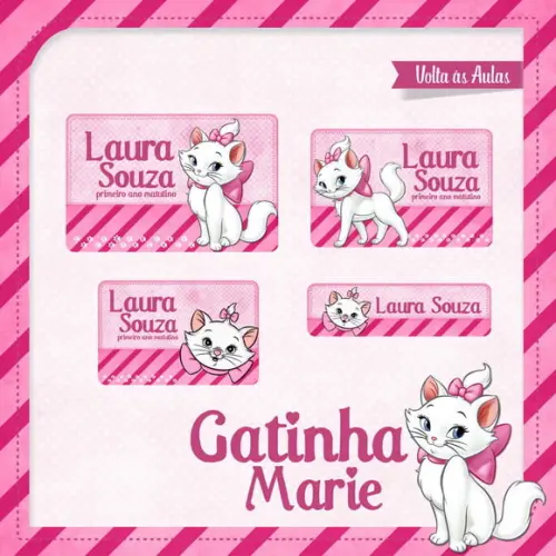 Etiqueta Escolar Gatinha Marie