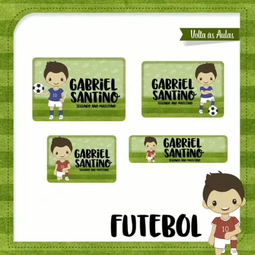 Etiqueta Escolar Futebol