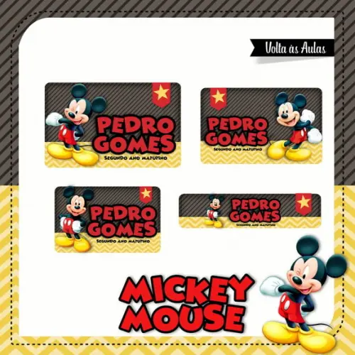 Etiqueta Escolar Mickey