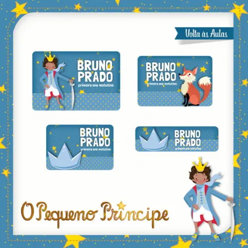 Etiqueta Escolar Pequeno Príncipe