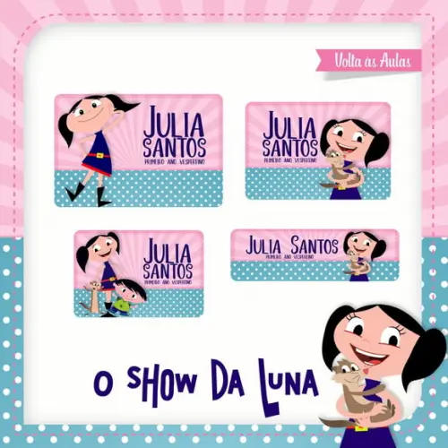 Etiqueta Escolar Show da Luna