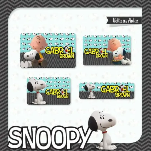Etiqueta Escolar Snoopy