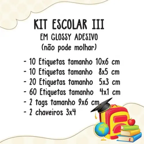 Kit Etiqueta Escolar Iii