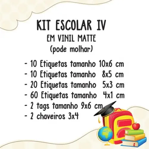 Kit Etiqueta Escolar Iv