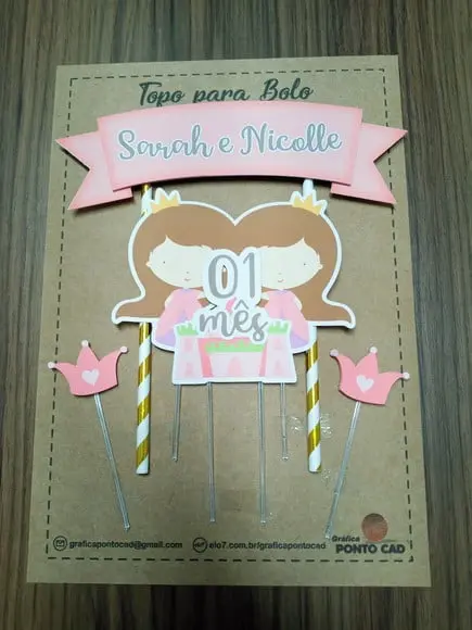 Topo de Bolo Princesa