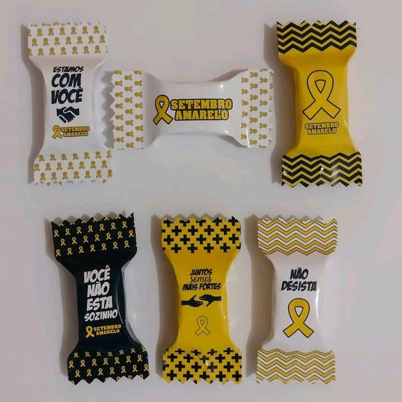 Balinhas Personalizadas Setembro Amarelo (Cento)