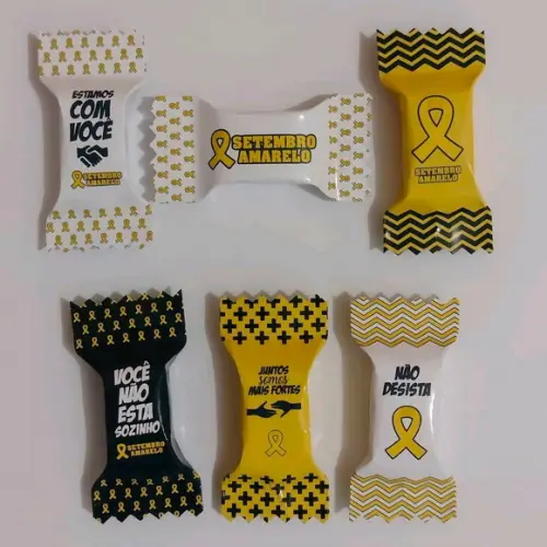 Balinhas Personalizadas Setembro Amarelo (Cento)