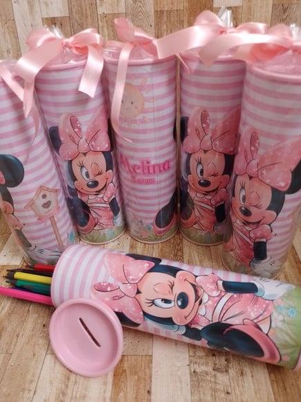 12 Cores Kit Colorir no Tubo Minnie