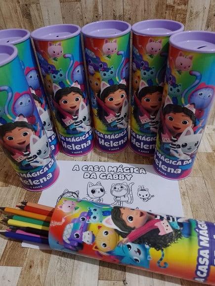 12 Cores Tubo Lata com Kit para Colorir a Casa Mágica