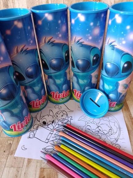 12 Cores Tubo Lata com Kit para Colorir Lilo e Stitch