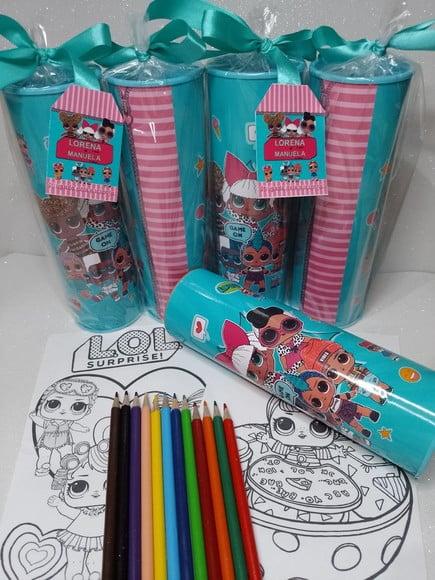 12 Cores Tubo Lata com Kit para Colorir Lol Surprise
