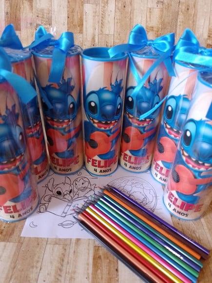 12 Cores Tubo Lata com Kit para Colorir Lilo e Stitch