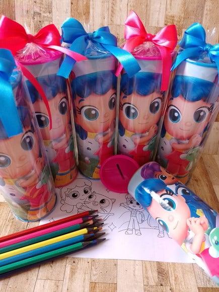 12 Cores Tubo Lata com Kit para Colorir Vera