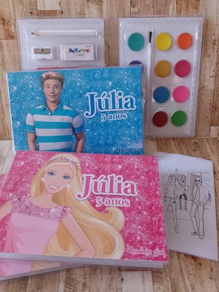 Estojo de Colorir Barbie e Ken