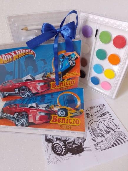 Estojo de Colorir Hot Wheels