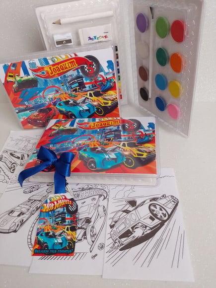 Estojo de Colorir Hotwheels