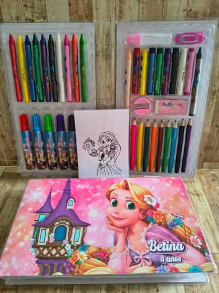 Estojo de Colorir Rapunzel 48 Peças