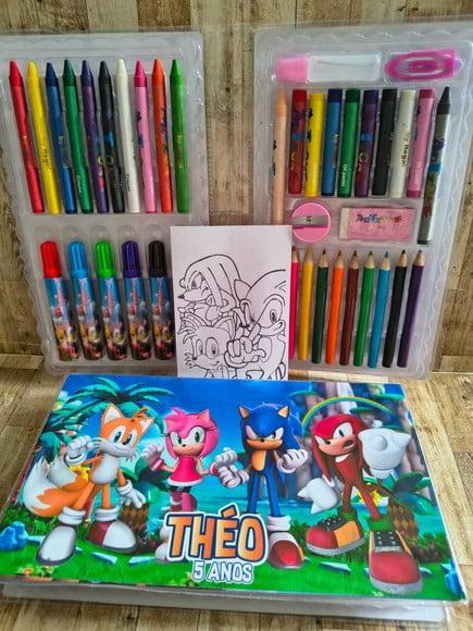 Estojo de Colorir Sonic 48 Peças