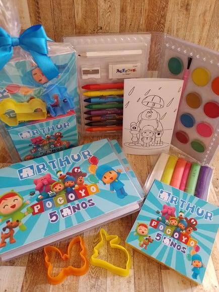 Kit Estojo de Colorir Embalado com Massinha Pokoyo