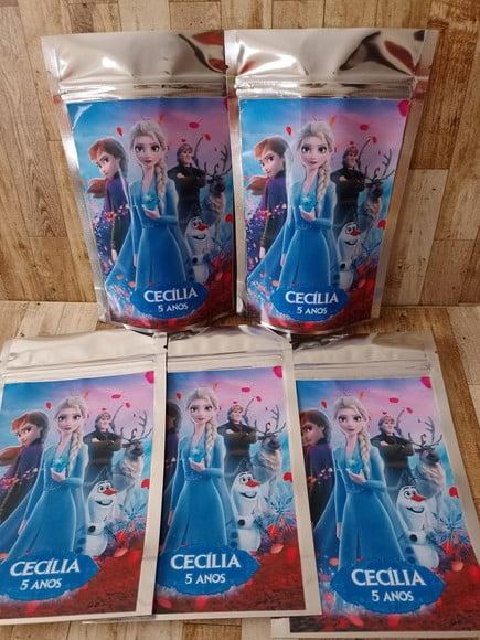 Saquinho Zip Lock Personalizado Frozen