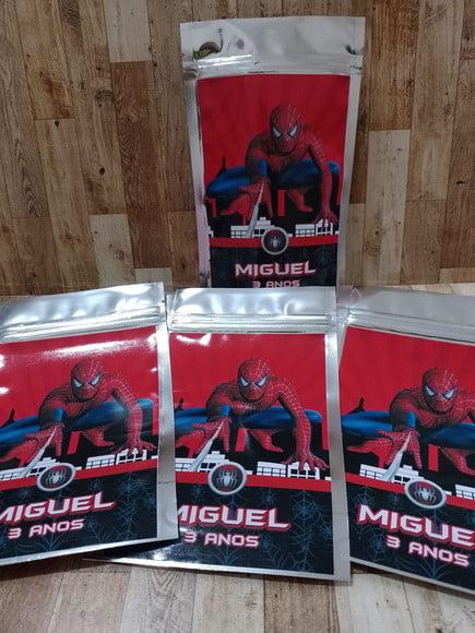 Saquinho Zip Lock Personalizado Homem Aranha