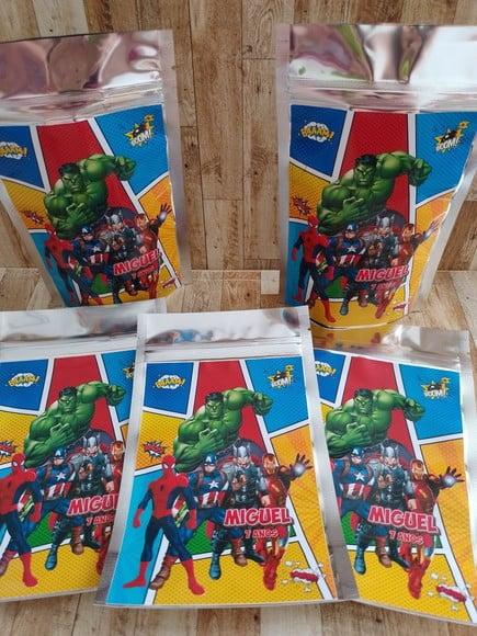 Saquinho Zip Lock Personalizado Heróis
