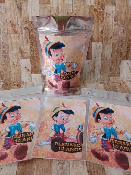 Saquinho Zip Lock Personalizado Pinóquio