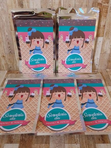 Saquinho Zip Lock Personalizado Sorveteria