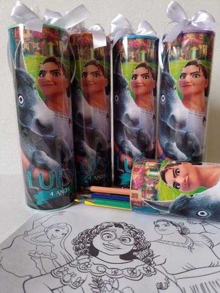 Tubo Lata com Kit para Colorir Encanto