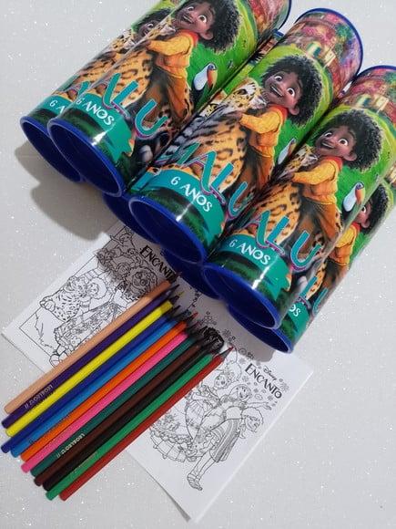 Tubo Lata com Kit para Colorir Encanto