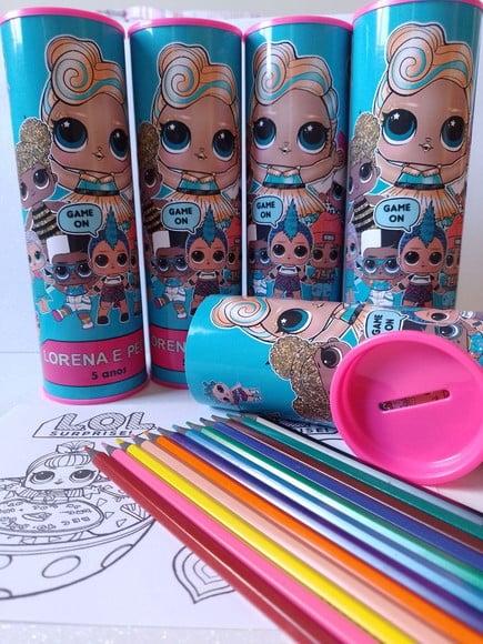 Tubo Lata com Kit para Colorir Lol