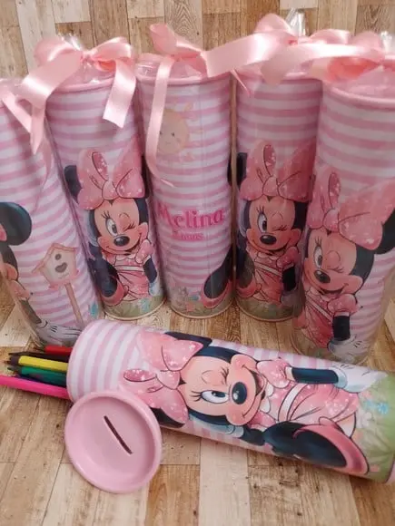 12 Cores Kit Colorir no Tubo Minnie