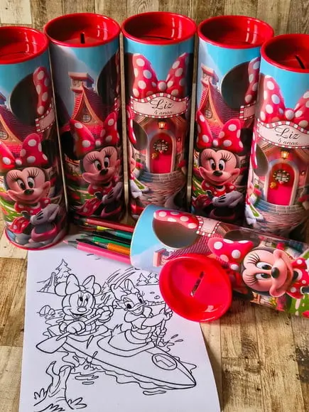 12 Cores Kit Colorir no Tubo Minnie