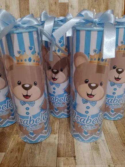 12 Cores Tubo Lata com Kit para Colorir Urso Príncipe