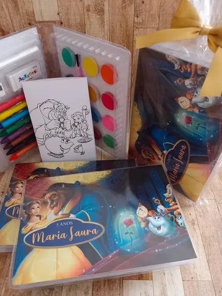 Estojo de Colorir a Bela e a Fera