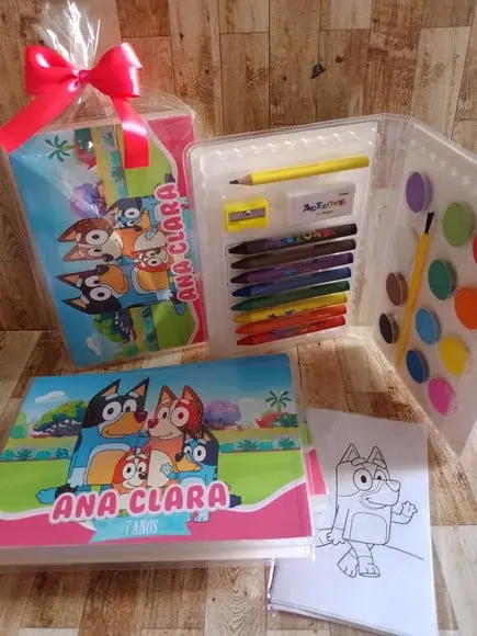 Estojo de Colorir Bluey e Bingo
